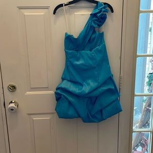 BRAND NEW blue one shoulder dress